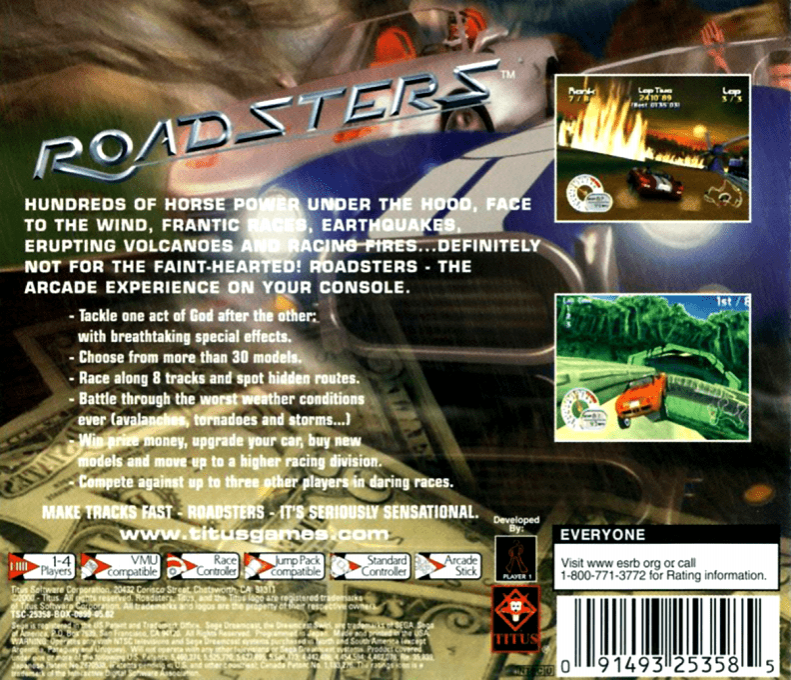 Roadsters — Box back