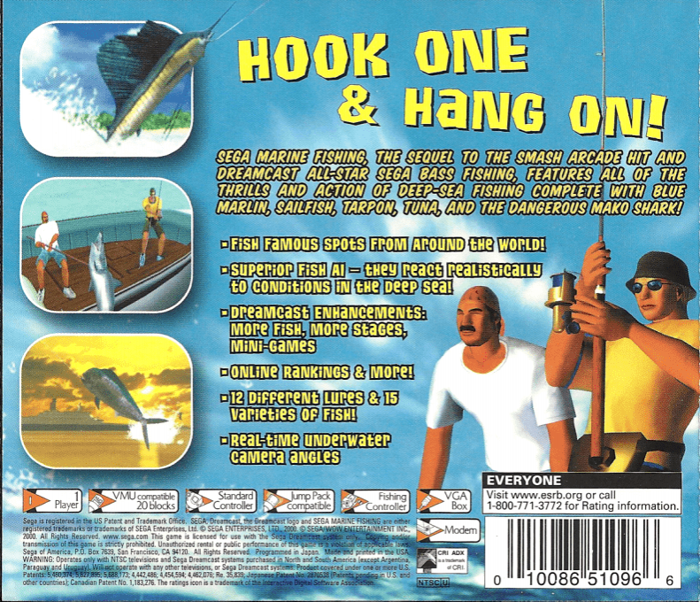 Sega Marine Fishing — Box back