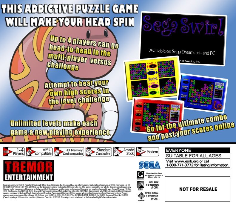 Sega Swirl — Box back
