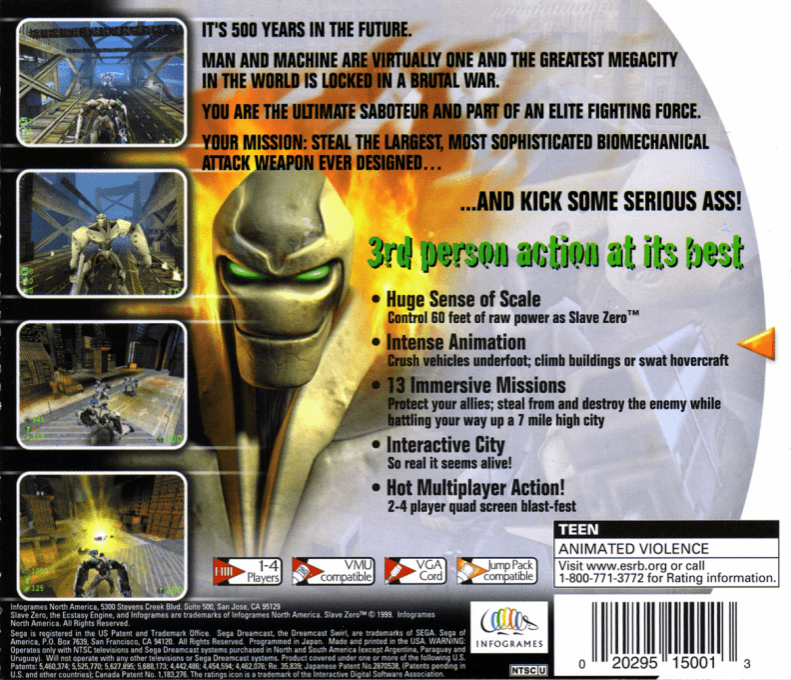 Slave Zero — Box back