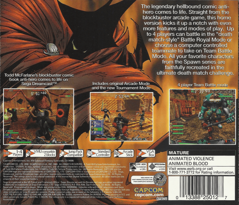 Spawn : In The Demon's Hand — Box back
