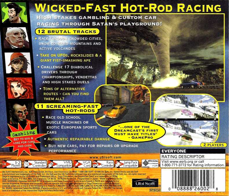 Speed Devils — Box back