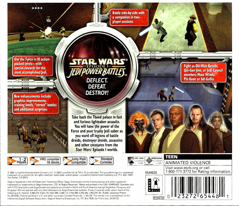 Star Wars : Episode I Jedi Power Battles — Box back