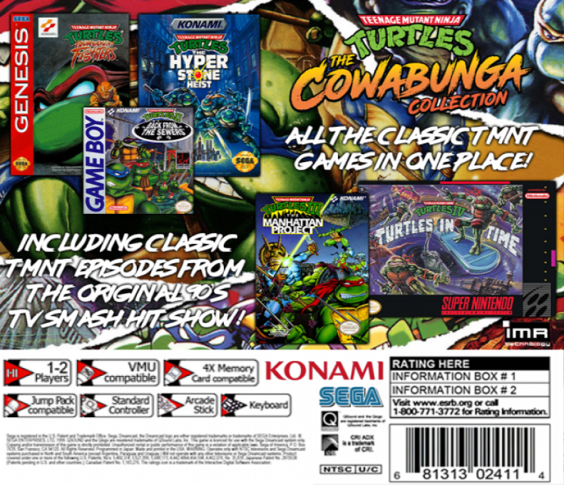 Teenage Mutant Ninja Turtles : The Cowabunga Collection — Box back