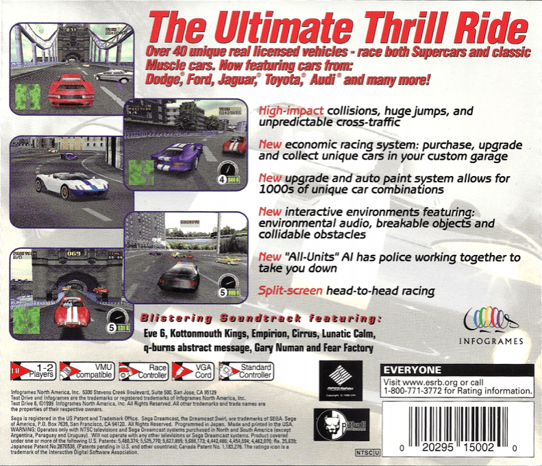 Test Drive 6 — Box back
