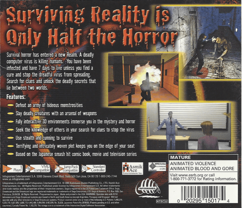 The Ring : Terror's Realm — Box back