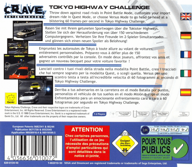 Tokyo Highway Challenge — Box back