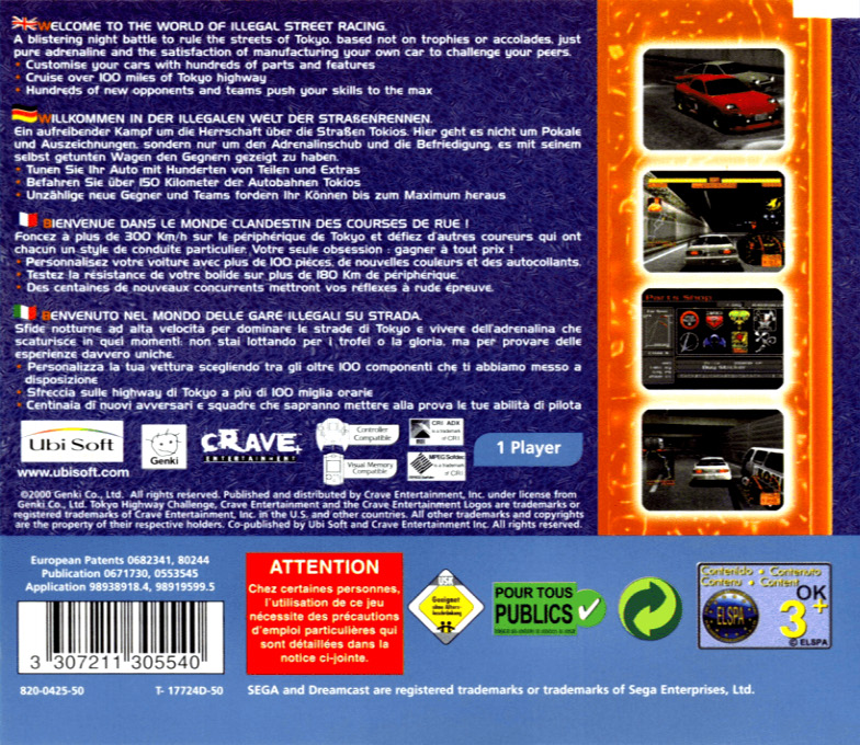 Tokyo Highway Challenge 2 — Box back