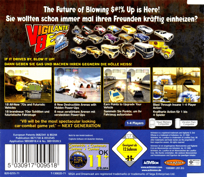 Vigilante 8 : 2nd Offense — Box back