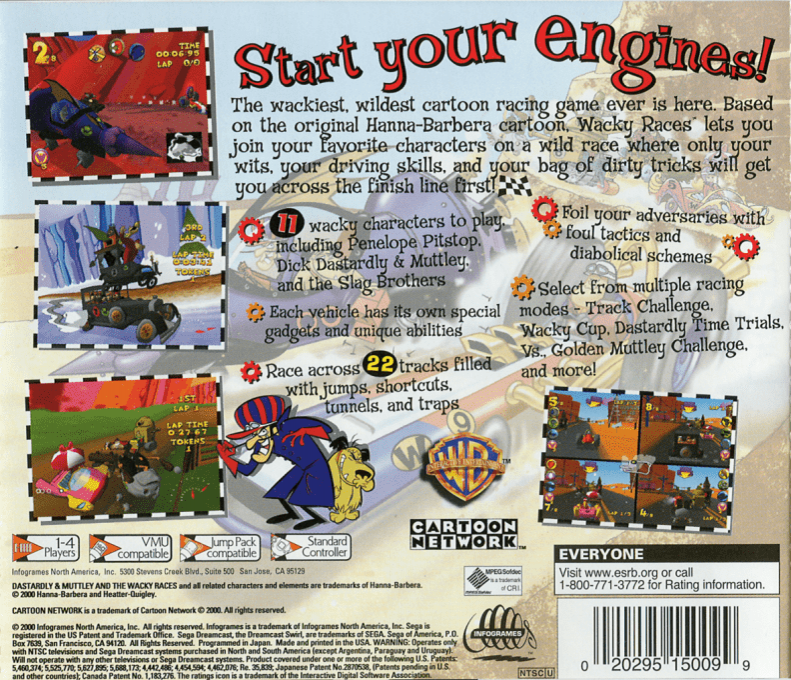 Wacky Races — Box back
