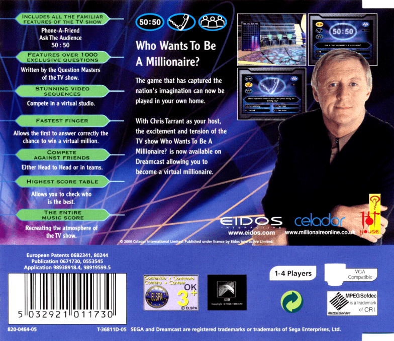 Who Wants to Be a Millionaire? — Box back
