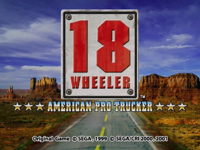 18 Wheeler : American Pro Trucker — Title screen