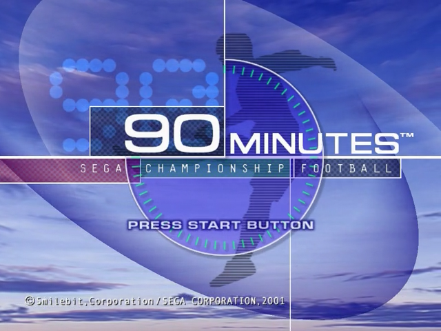90 Minutes : Sega Championship Football — Title screen