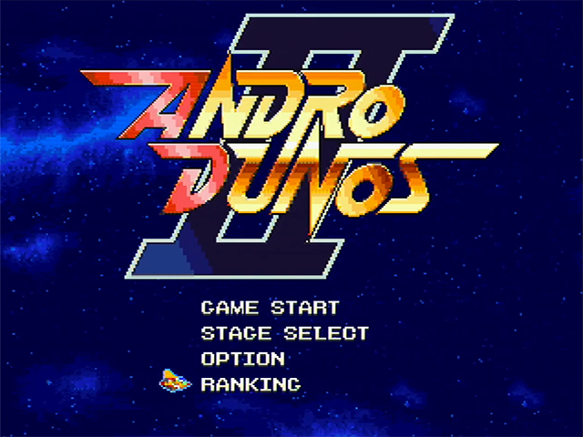 Andro Dunos 2 — Title screen