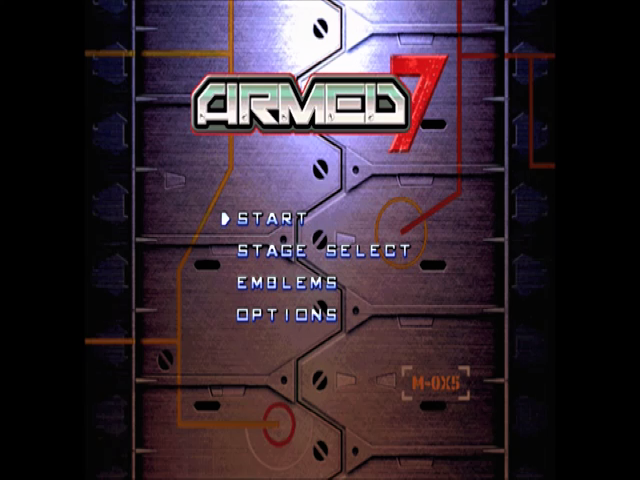 Armed Seven — Title screen