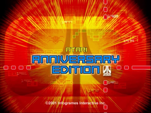 Atari Anniversary Edition — Title screen
