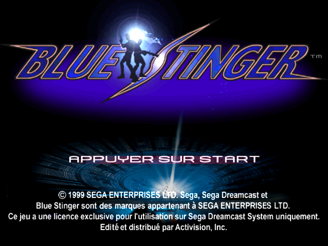 Blue Stinger — Title screen