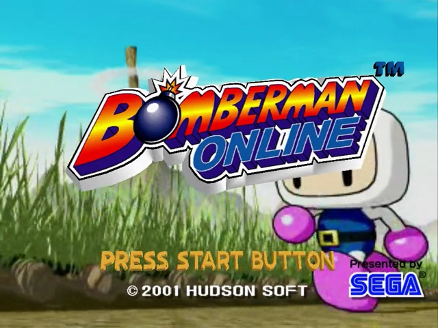 Bomberman Online — Title screen