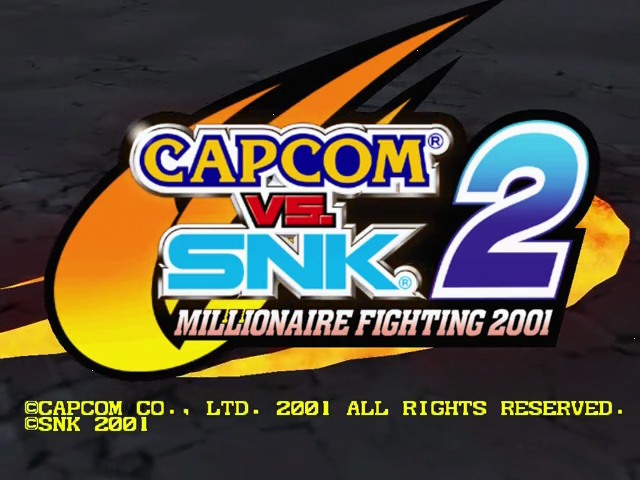 Capcom vs. SNK 2 : Millionaire Fighting 2001 — Title screen
