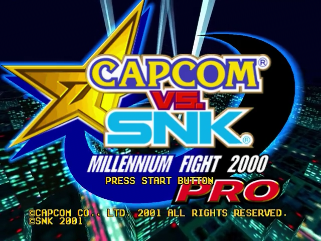 Capcom vs. SNK : Millennium Fight 2000 Pro — Title screen