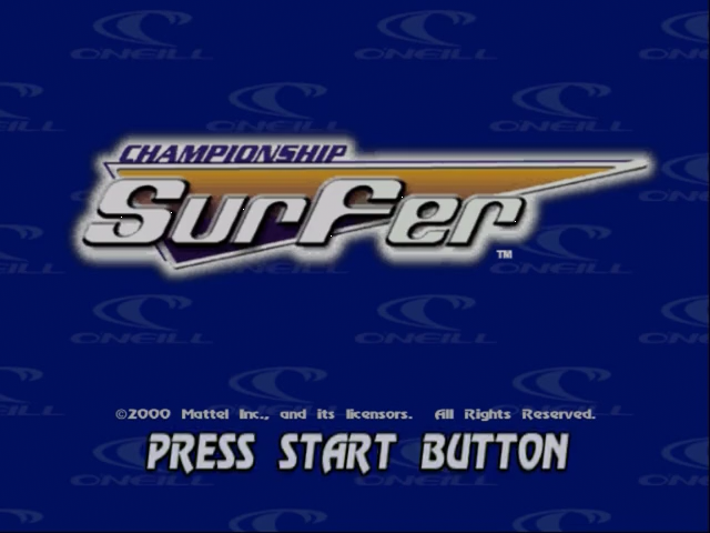 Championship Surfer — Title screen