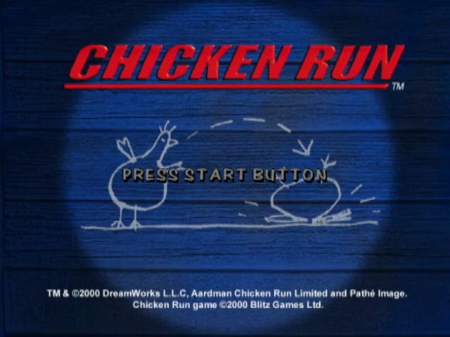 Chicken Run — Title screen