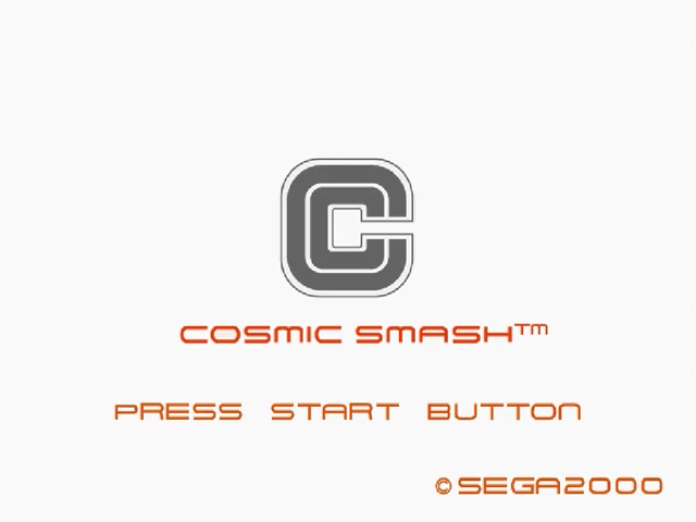 Cosmic Smash — Title screen