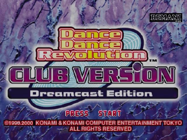 Dance Dance Revolution Club Version Dreamcast Edition — Title screen