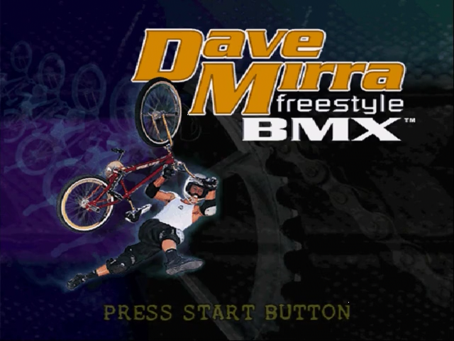 Dave Mirra Freestyle BMX — Title screen
