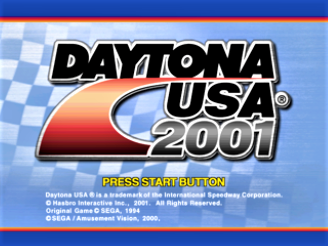 Daytona USA 2001 — Title screen