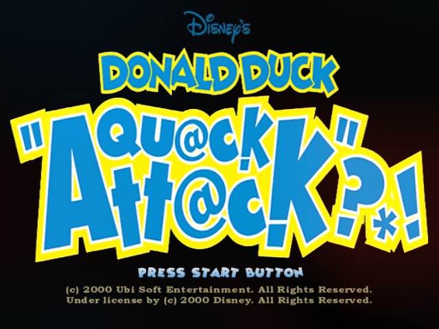 Disney's Donald Duck : Qu@ck Att@ck?*! — Title screen