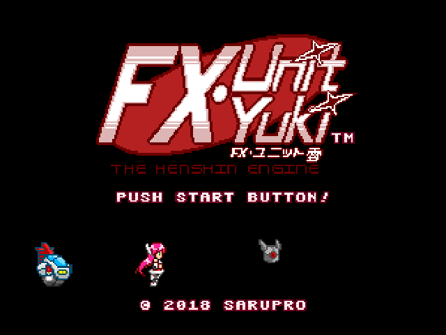 FX Unit Yuki : The Henshin Engine — Title screen