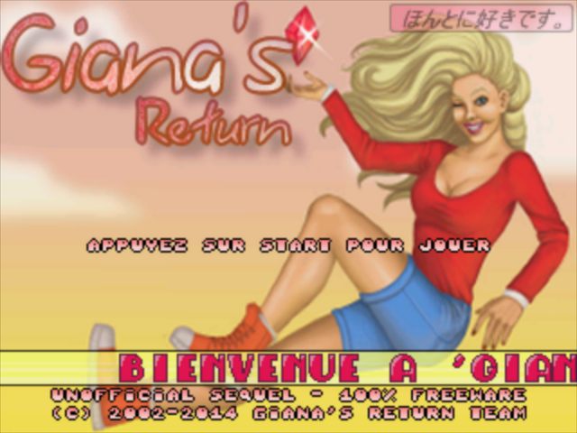 Giana's Return — Title screen