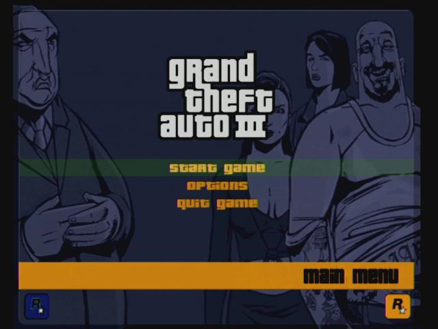 Grand Theft Auto III — Title screen