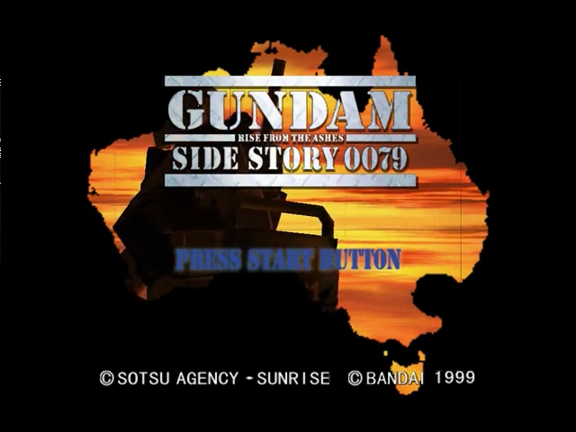 Gundam Side Story 0079 : Rise from the Ashes — Title screen