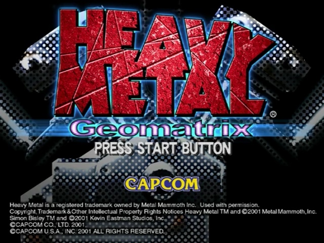 Heavy Metal : Geomatrix — Title screen