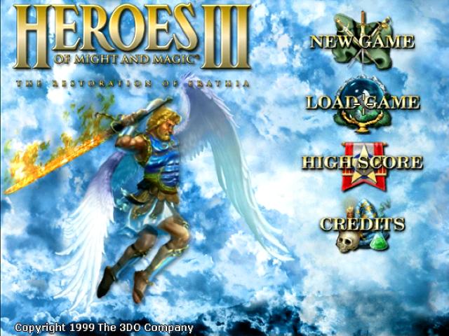 Heroes of Might and Magic III : The Restoration of Erathia — Title screen