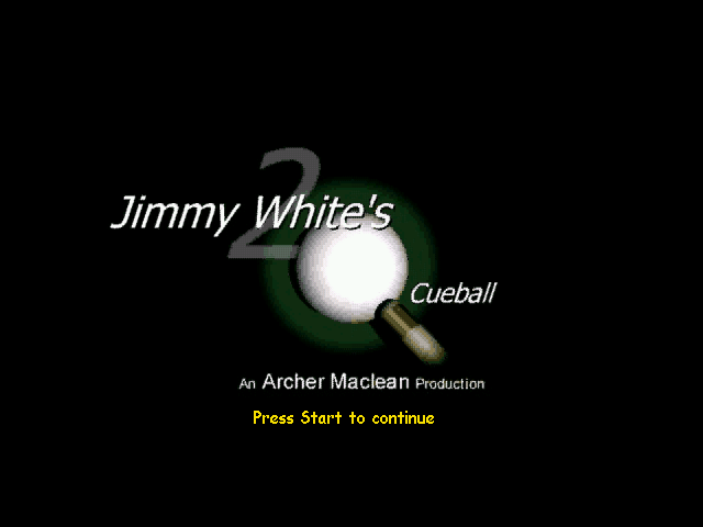 Jimmy White's 2 : Cueball — Title screen