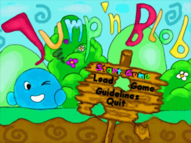 Jump and Blob — Title screen