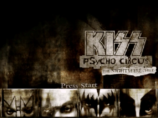 KISS Psycho Circus : The Nightmare Child — Title screen