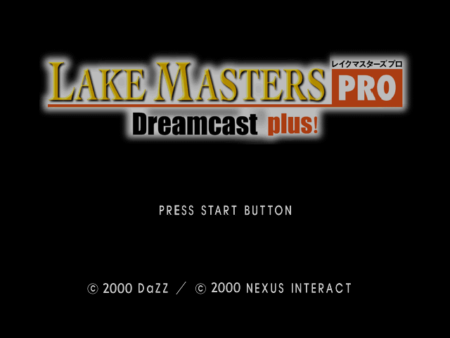 Lake Masters Pro Dreamcast Plus! — Title screen
