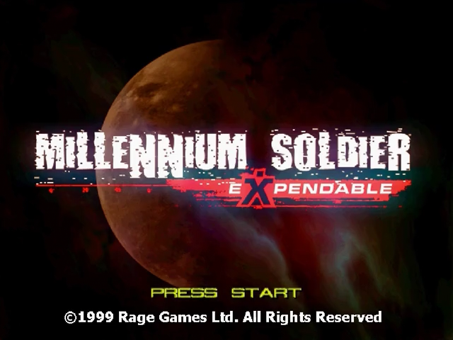 Millennium Soldier : Expendable — Title screen