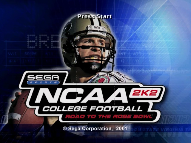 NCAA College Football 2K2 : Road to the Rose Bowl — Title screen