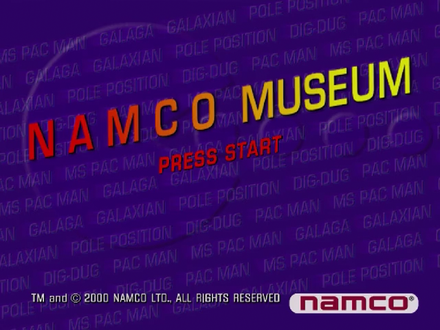 Namco Museum — Title screen