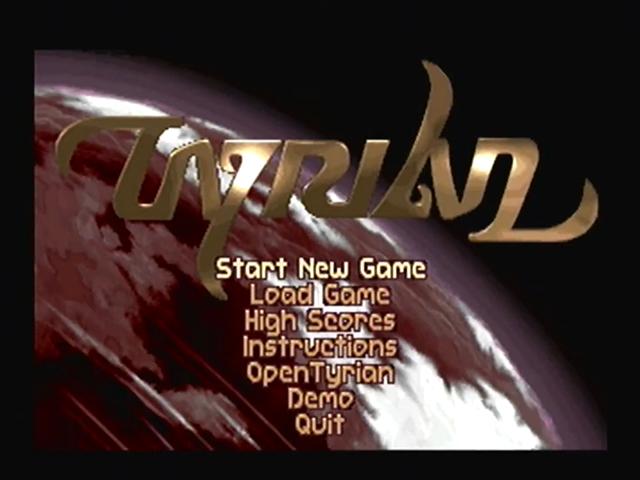 OpenTyrian — Title screen