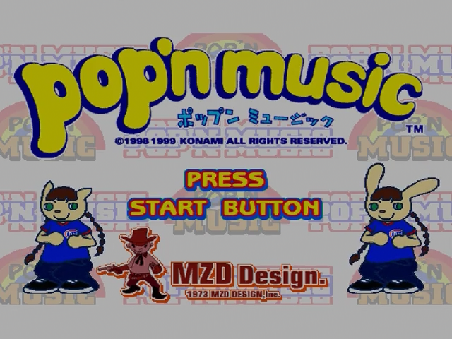 Pop'n Music — Title screen