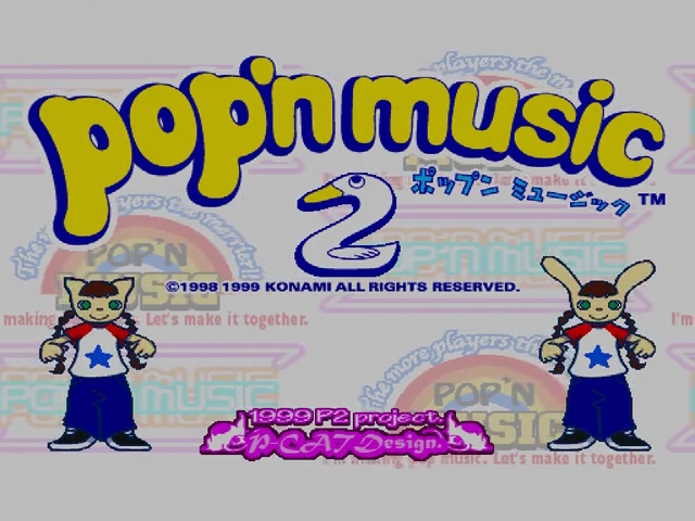 Pop'n Music 2 — Title screen