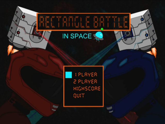 Rectangle Battle in Space — Title screen