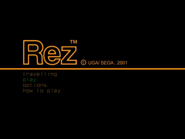 Rez — Title screen