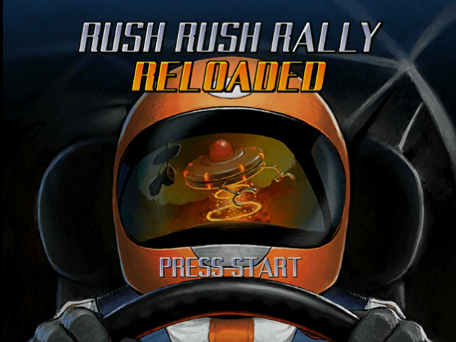 Rush Rush Rally Reloaded (Homebrew) — Title screen